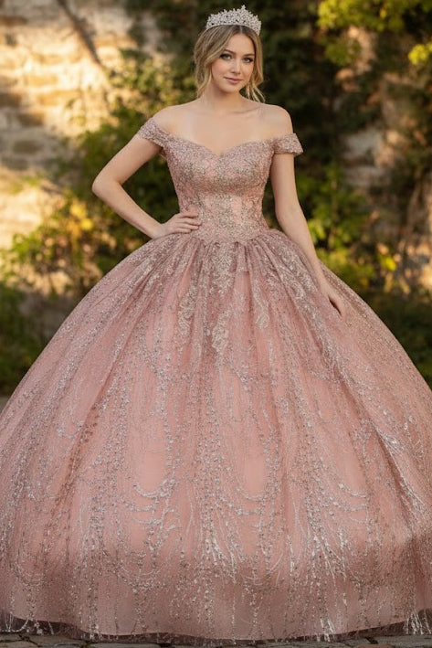 Layla K LK153 Corset Back Embellished Quinceanera Formal Ball Gown