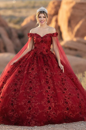 Sweet 16 Birthday Party Dress in Burgundy Style Ball Gown