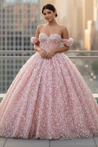 Pink & White Ball Gown by Elizabeth KGL3019