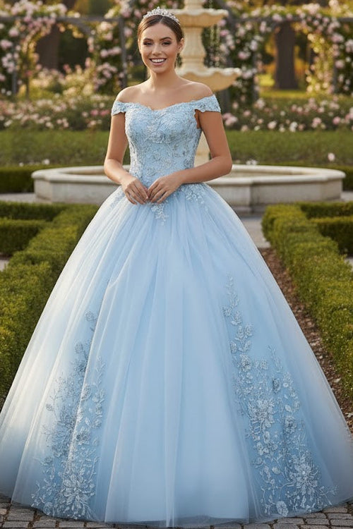 Floral Embroidered Ball Gown by Elizabeth K GL2802