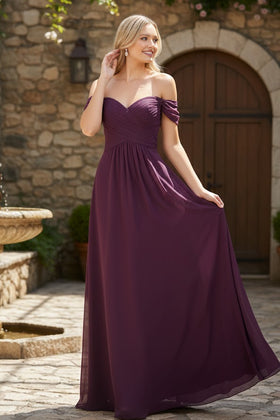 Bridesmaid Dresses Off Shoulder Evening Gown & Plus Size by MQ1711