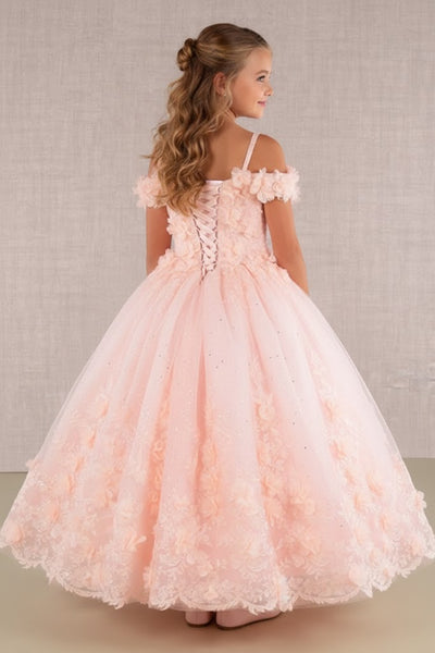 GK110 Girls 3D Floral Gown by Elizabeth KGK110