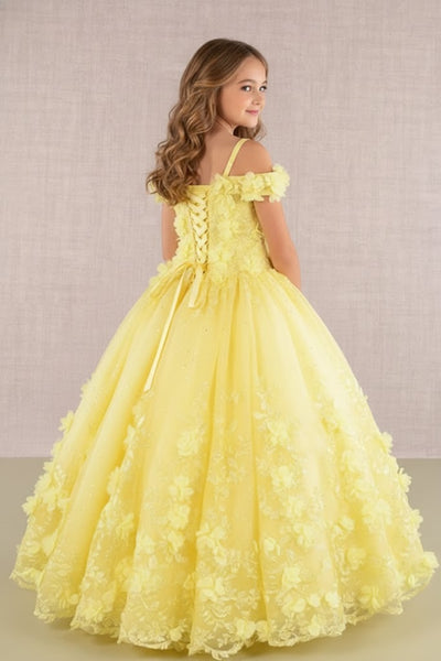 GK110 Girls 3D Floral Gown by Elizabeth KGK110