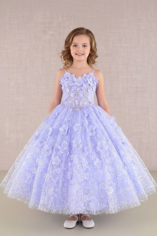 3D Floral Sleeveless Cloak Gown by Elizabeth KGK105