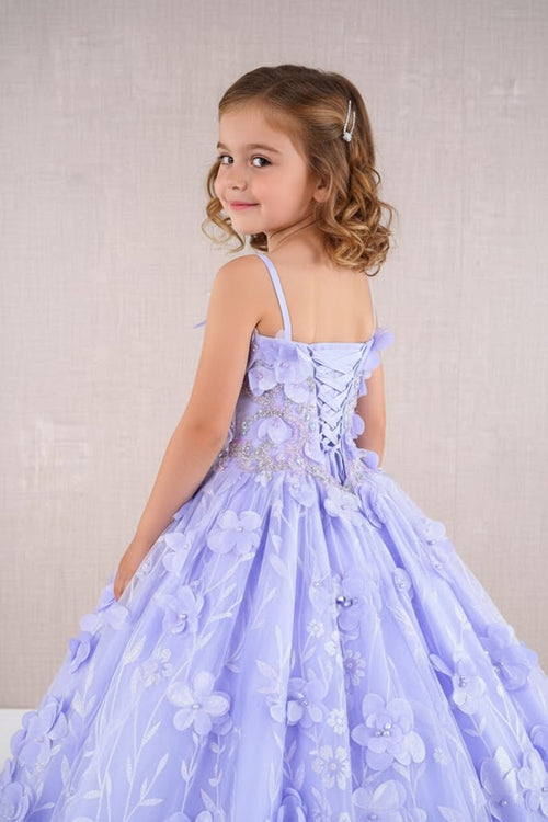 3D Floral Sleeveless Cloak Gown by Elizabeth KGK105