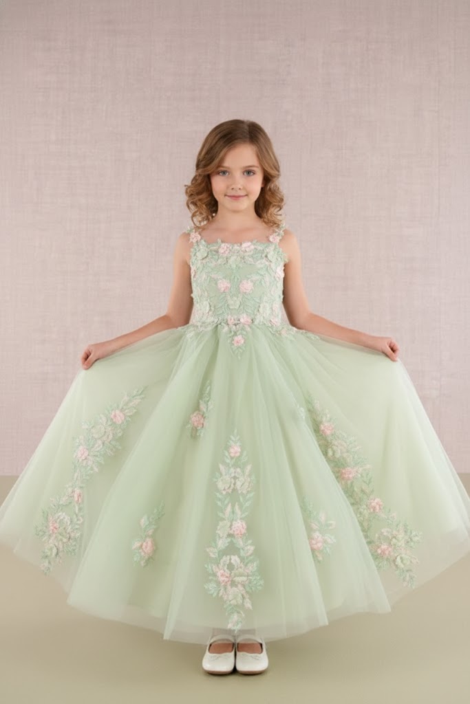 GK109 Sleeveless Floral Gown by Elizabeth KGK109