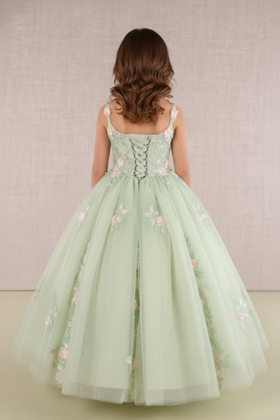 GK109 Sleeveless Floral Gown by Elizabeth KGK109