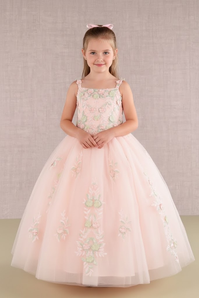 GK109 Sleeveless Floral Gown by Elizabeth KGK109