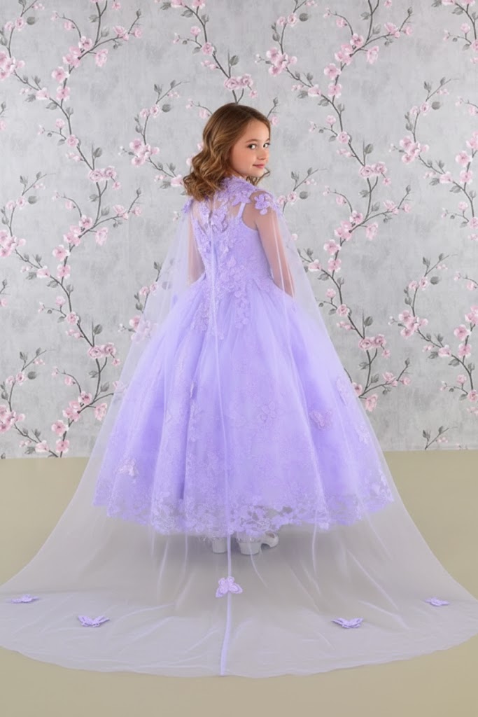 3D Butterfly Cape Gown for Girls by Elizabeth KGK114