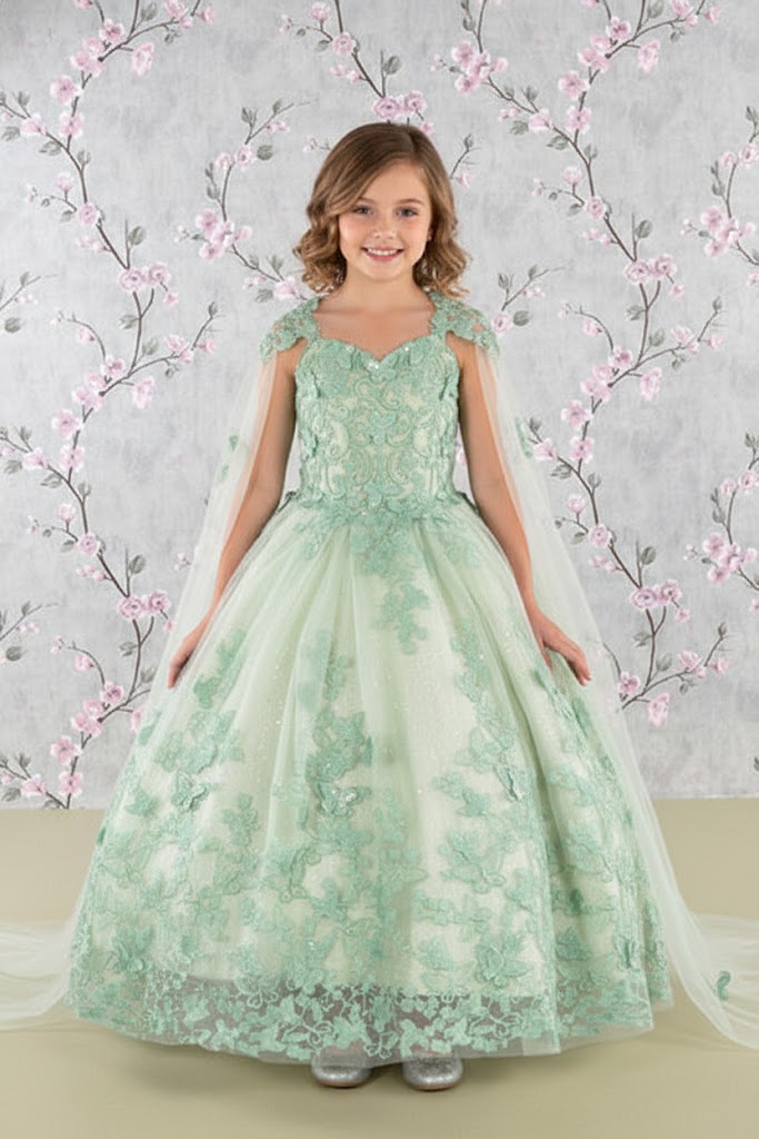 3D Butterfly Cape Gown for Girls by Elizabeth KGK114
