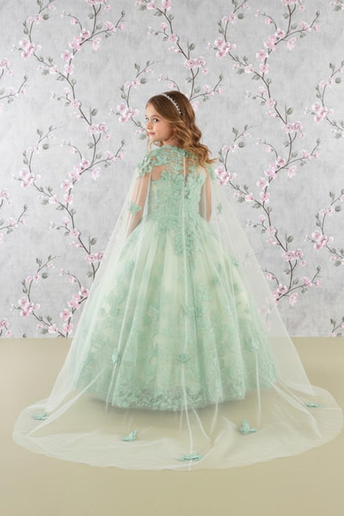 3D Butterfly Cape Gown for Girls by Elizabeth KGK114