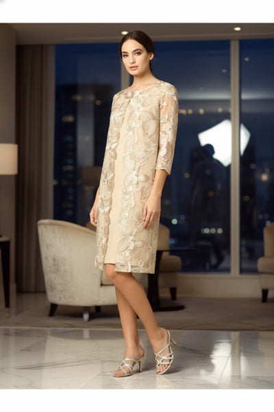 Eva USA 3351 Short Mother of the Bride Chiffon Dress