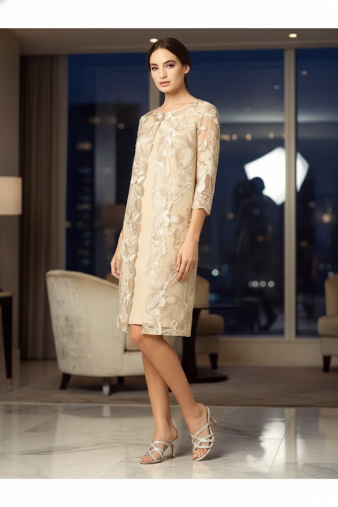 Eva USA 3351 Short Mother of the Bride Chiffon Dress