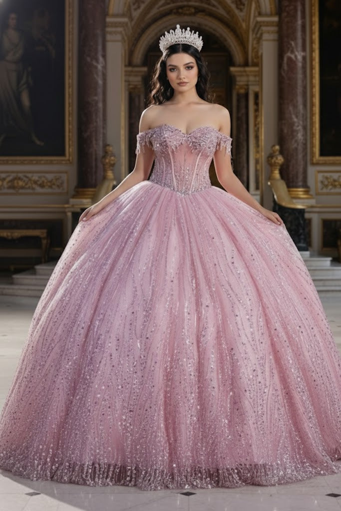 Sweet 16 Birthday Party Dress in RoseGold by LK264 Ball Gown