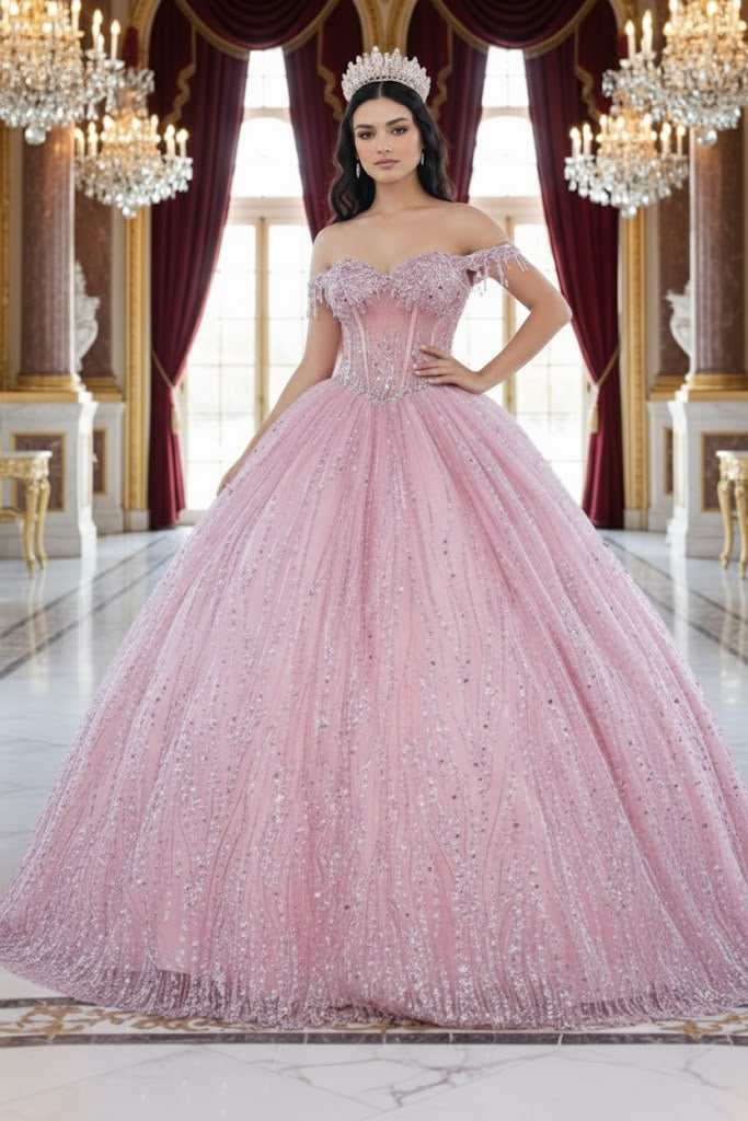Sweet 16 Birthday Party Dress in RoseGold by LK264 Ball Gown