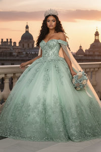 Layla K LK236 Sweetheart Lace up Back 3D Embellished Quince Gown