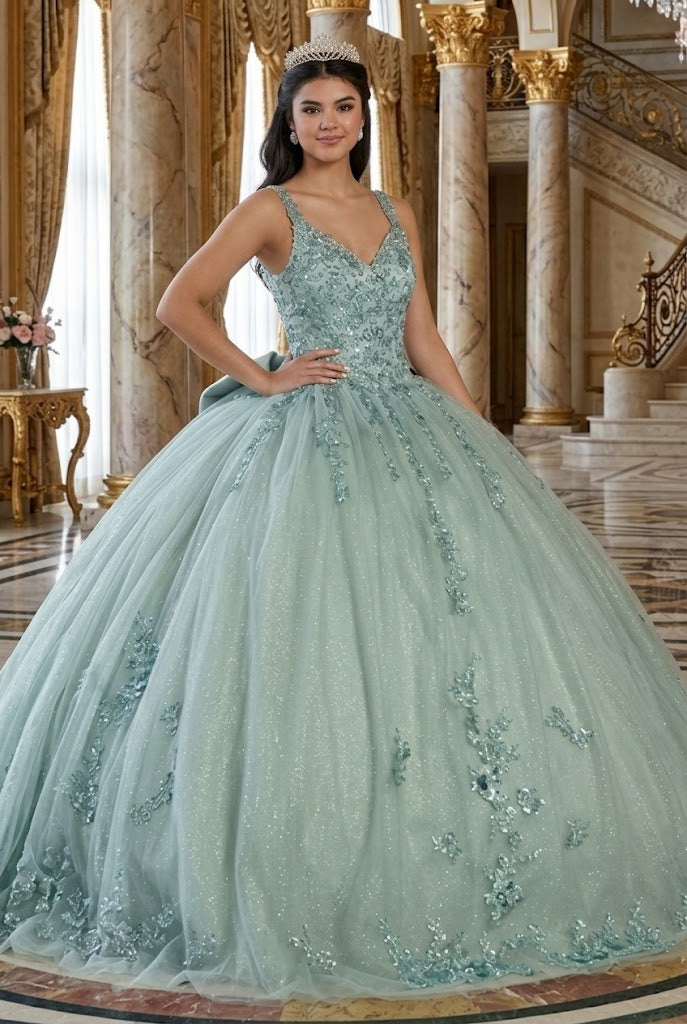 Sweet 16 Birthday Party Dress in Sage Style LK174 Ball Gown Sweet 16 Birthday Party Dress in Sage Style LK174 Ball Gown