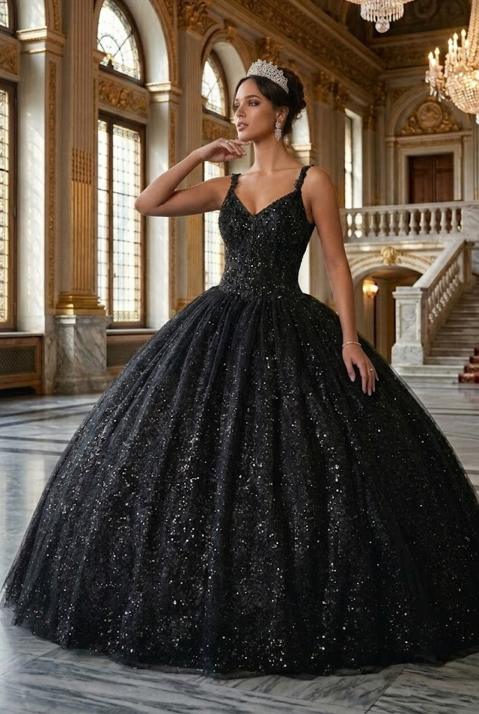 Sweet 16 Birthday Party Dress in Black Style LK174 Ball Gown