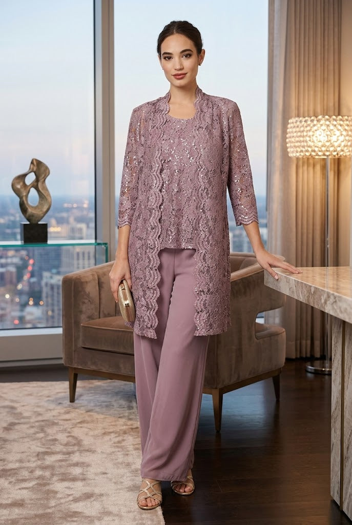 Clearance Navy Size S Mother of the Bride Jacket Pant Suit By Eva USA 3366