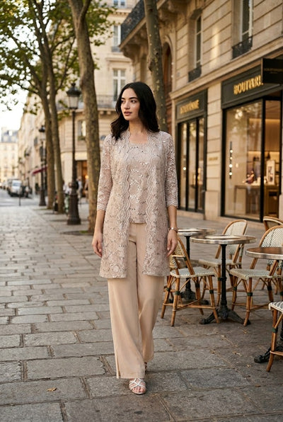 Clearance Navy Size S Mother of the Bride Jacket Pant Suit By Eva USA 3366