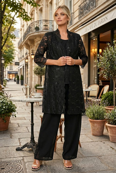 Clearance Navy Size S Mother of the Bride Jacket Pant Suit By Eva USA 3366