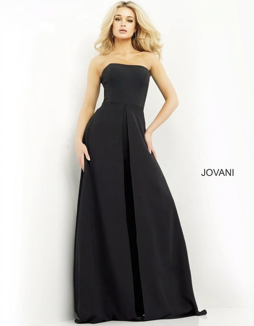 Jovani 03529 Strapless Wide Leg Formal Jumpsuit