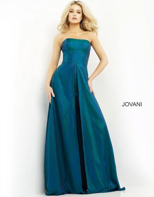 Jovani 03529 Strapless Wide Leg Formal Jumpsuit