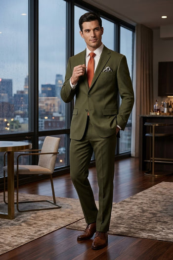 Olive Green Groomsmen Suit for Men & Boys - Perfect for Weddings