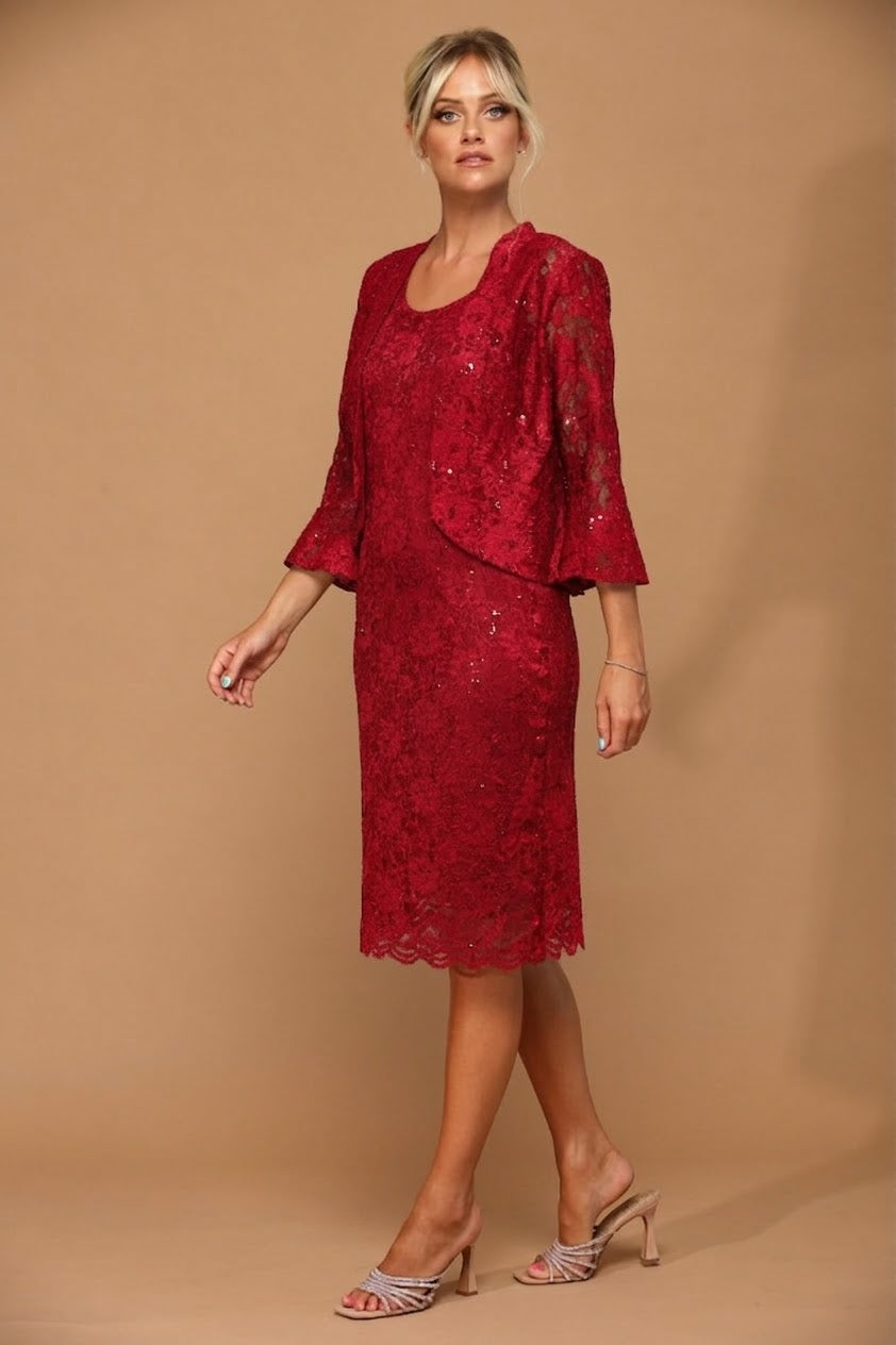 Eva USA 3347 2-Piece Lace Jacket Dress for the Mother of Bride