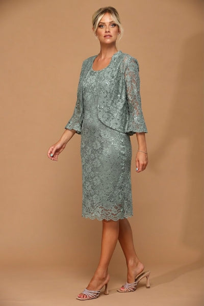 Eva USA 3347 2-Piece Lace Jacket Dress for the Mother of Bride