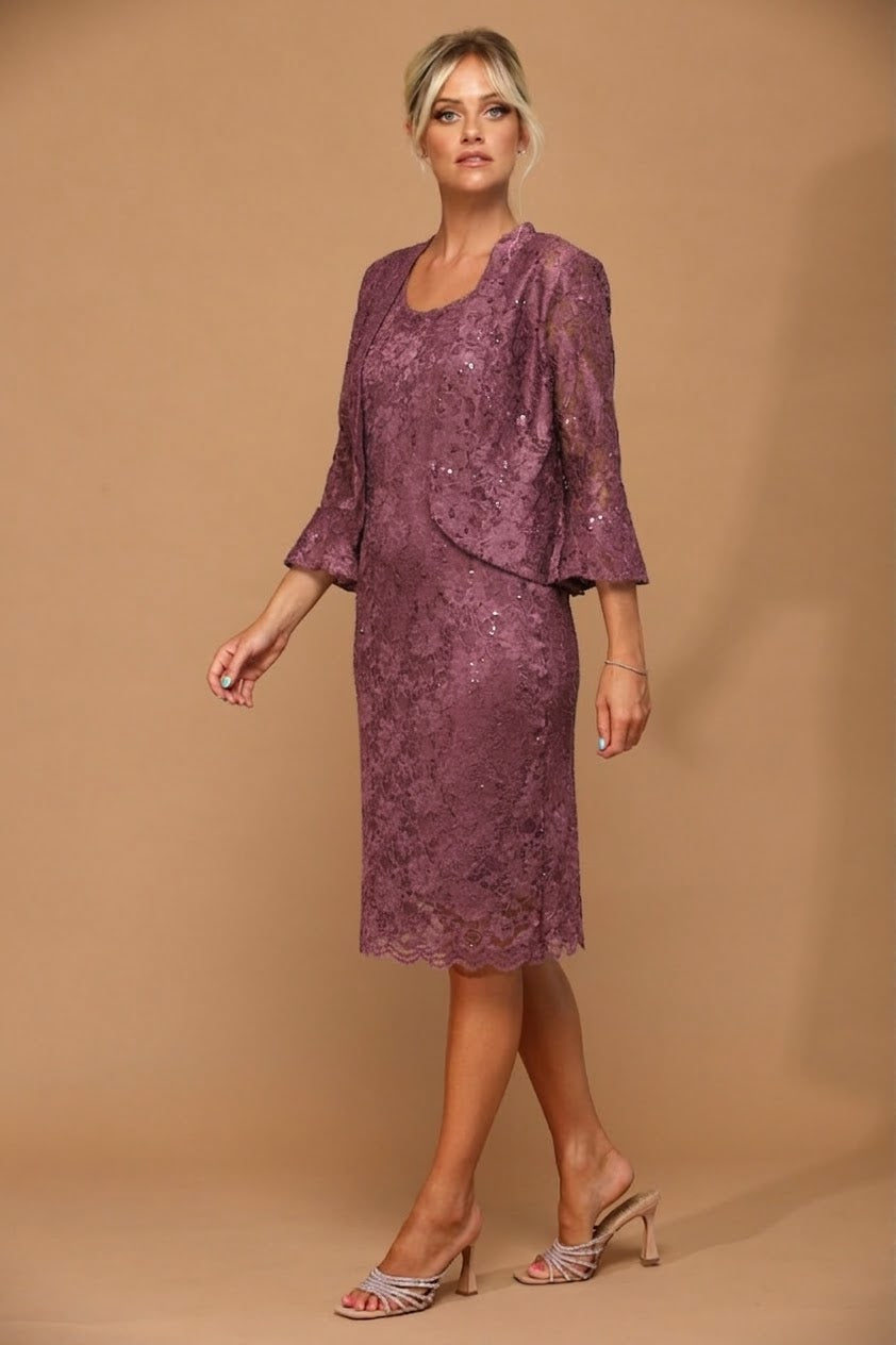 Eva USA 3347 2-Piece Lace Jacket Dress for the Mother of Bride