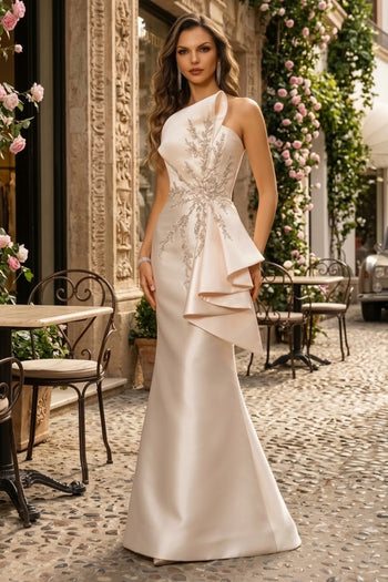 Terani Couture 251E4265 Sophisticated Evening Strapless Lace Long Formal Mikado Dress