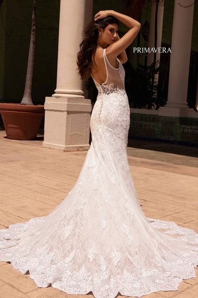 Primavera Couture 11101 Lace Bridal Gown Long Wedding Dress