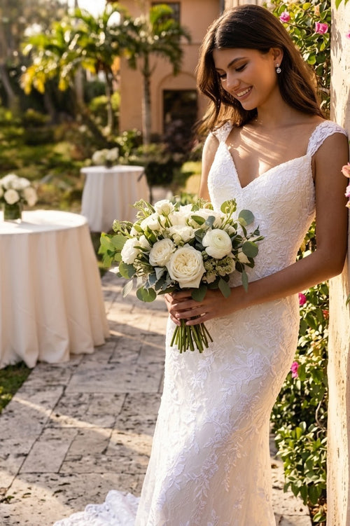 Primavera Couture 11107 Long Bridal Gown Floral Lace Wedding Dress