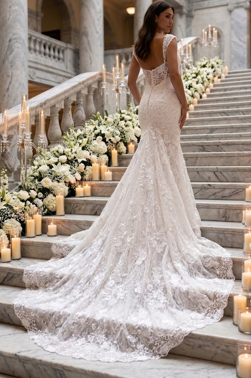 Primavera Couture 11107 Long Bridal Gown Floral Lace Wedding Dress