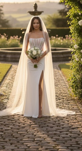 Bridal Dress Mermaid Beaded Pageant Gown By Amelia Couture 3042