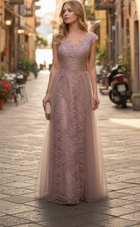 May Queen MQ1799 Special Occasion A-line Embroidered Formal Dress
