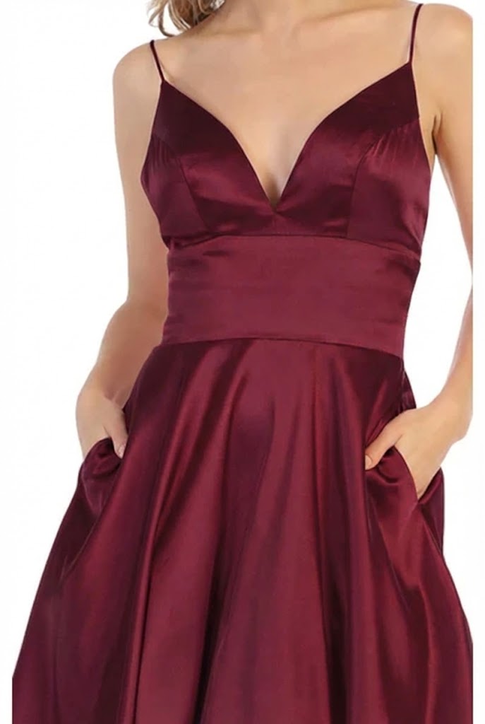 Vintage Dress Style Retro Outfit in Burgundy By MQ1770