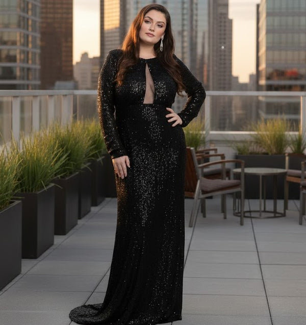Royal Queen BLACK Long Prom Dress