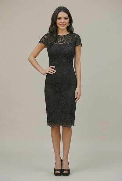 Knee Length Mother Of The Bride Dress Short Sleeve Modest & Plus Size-New Collection
