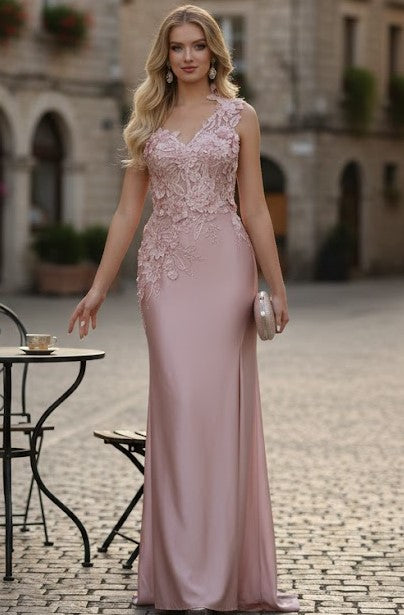 Royal Queen RQ7943 Long Embroidered One Shoulder Prom Dress With Cape