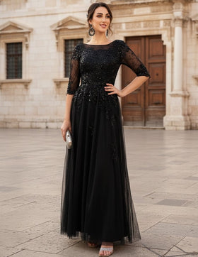 Funeral Dress in Black For Women & Ladies Plus Size Outfit by MQ2143