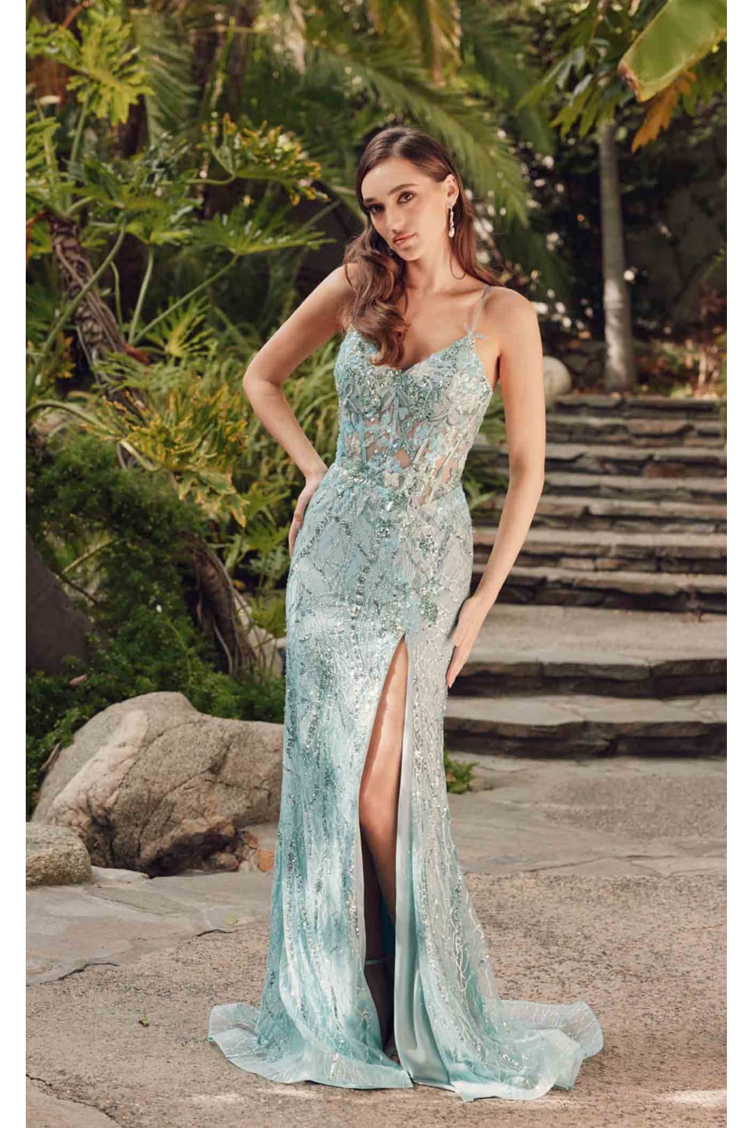 Multi-Green Bridesmaid Dresses-Inexpensive V-Neck Corset Juliet JT2425