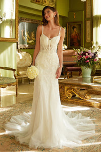 V-Neck Mermaid Bridal Gown by GLS Gloria GL3531 - Long Formal Dresses