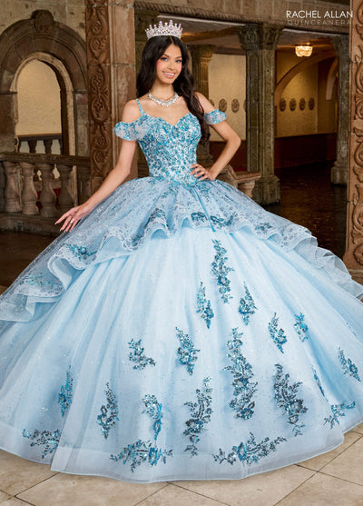 Rachel Allan RQ1136 V-Neck Ruffled Quinceanera Dress