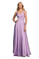 V-Neck Satin A-Line Dress 2025 Elegant Formal Gown - Mauve / 2 - Prom