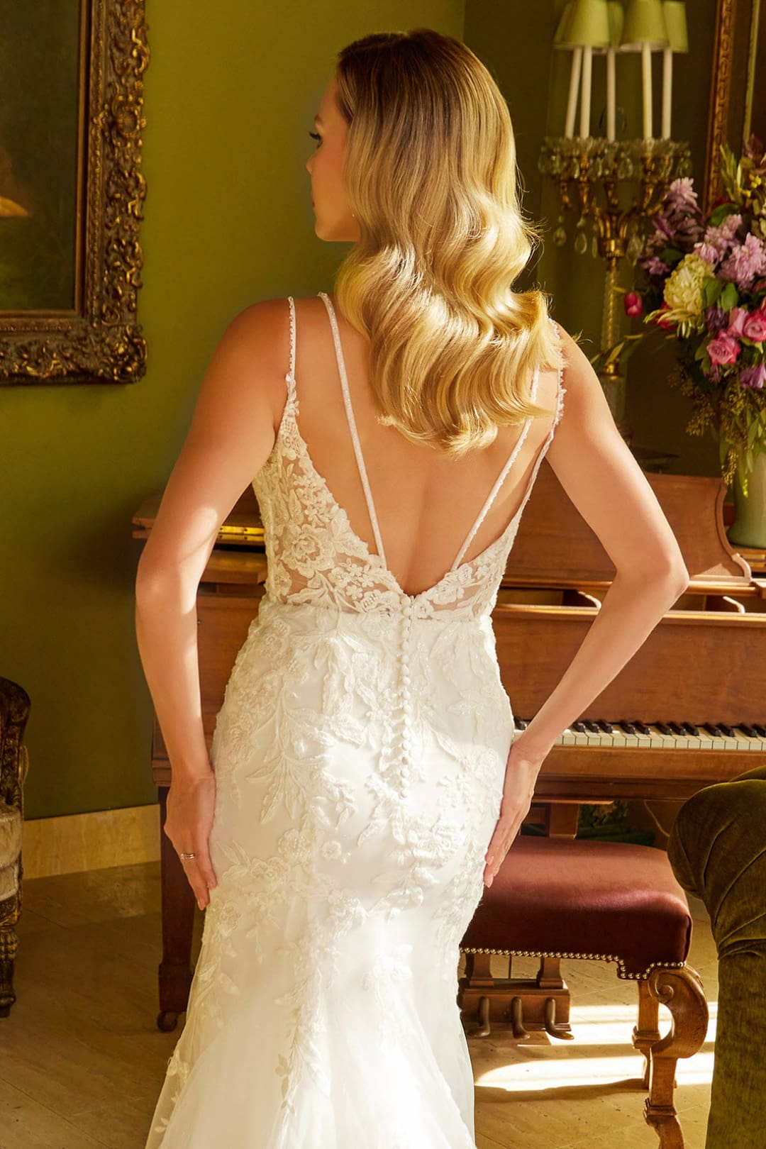 V-Neck Trumpet Bridal Gown by GLS Gloria GL3533 - Long Formal Dresses