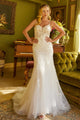 V-Neck Trumpet Bridal Gown by GLS Gloria GL3533 - XS / Off White - Long Formal Dresses