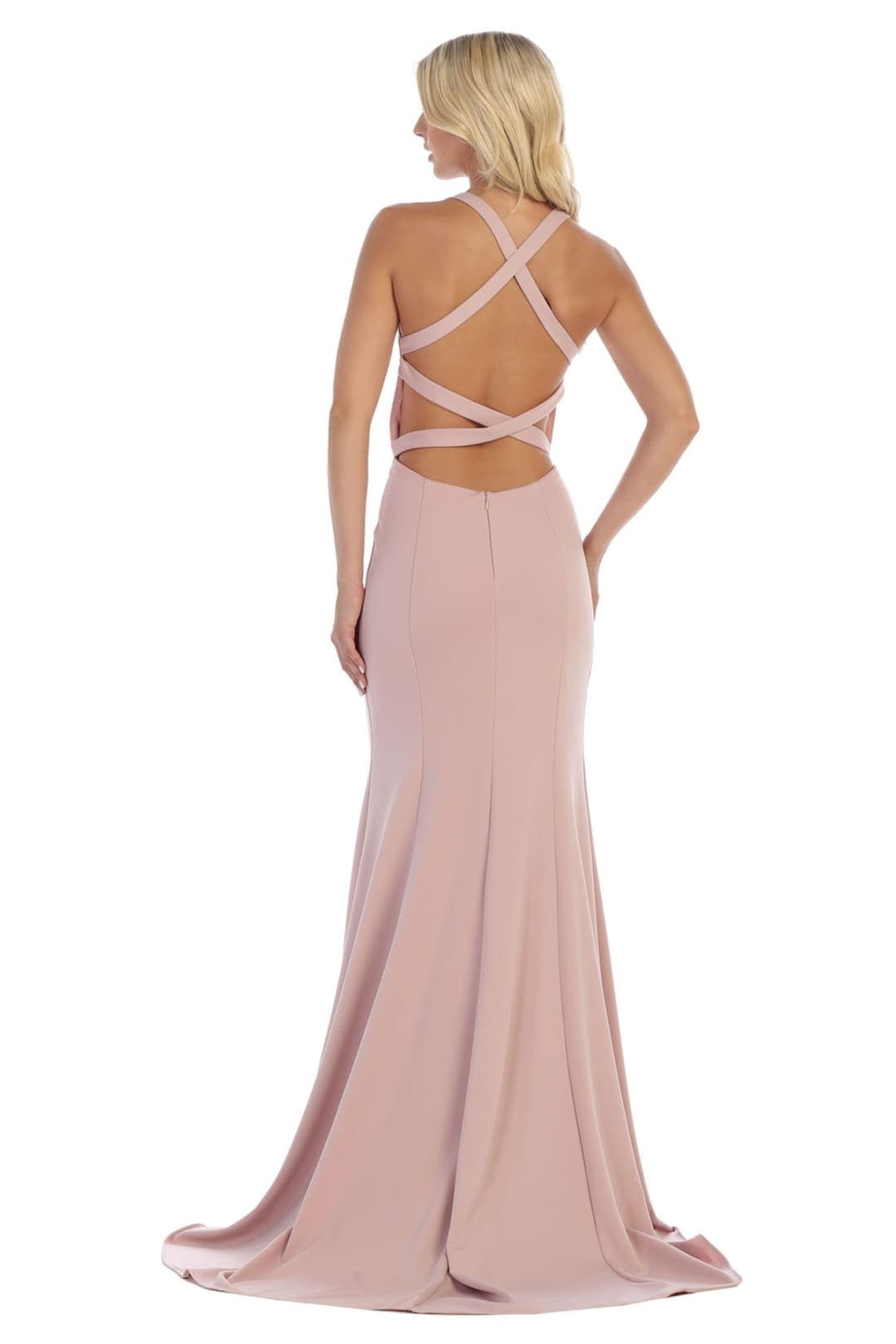 V-Neckline Prom Dress