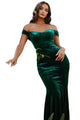 Velvet Off-Shoulder Evening Gown 2025 Elegant Formal Dress - Prom